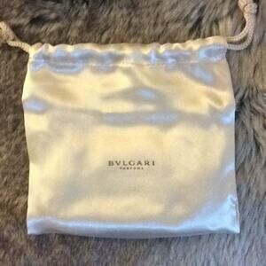 Bulgari Parfums Pouch With Change Purse Tie String Closure Size-4 1/2” x 3 1/4”